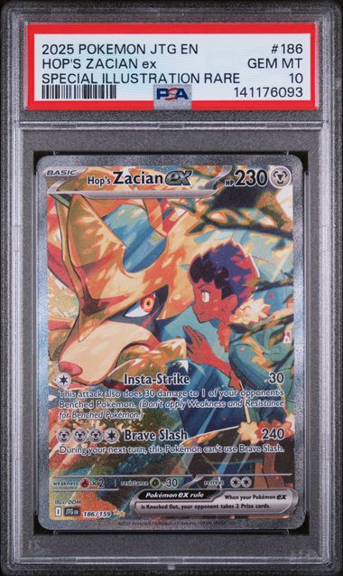 PSA 10 - Journey Together  - Hop's Zacian Ex #186