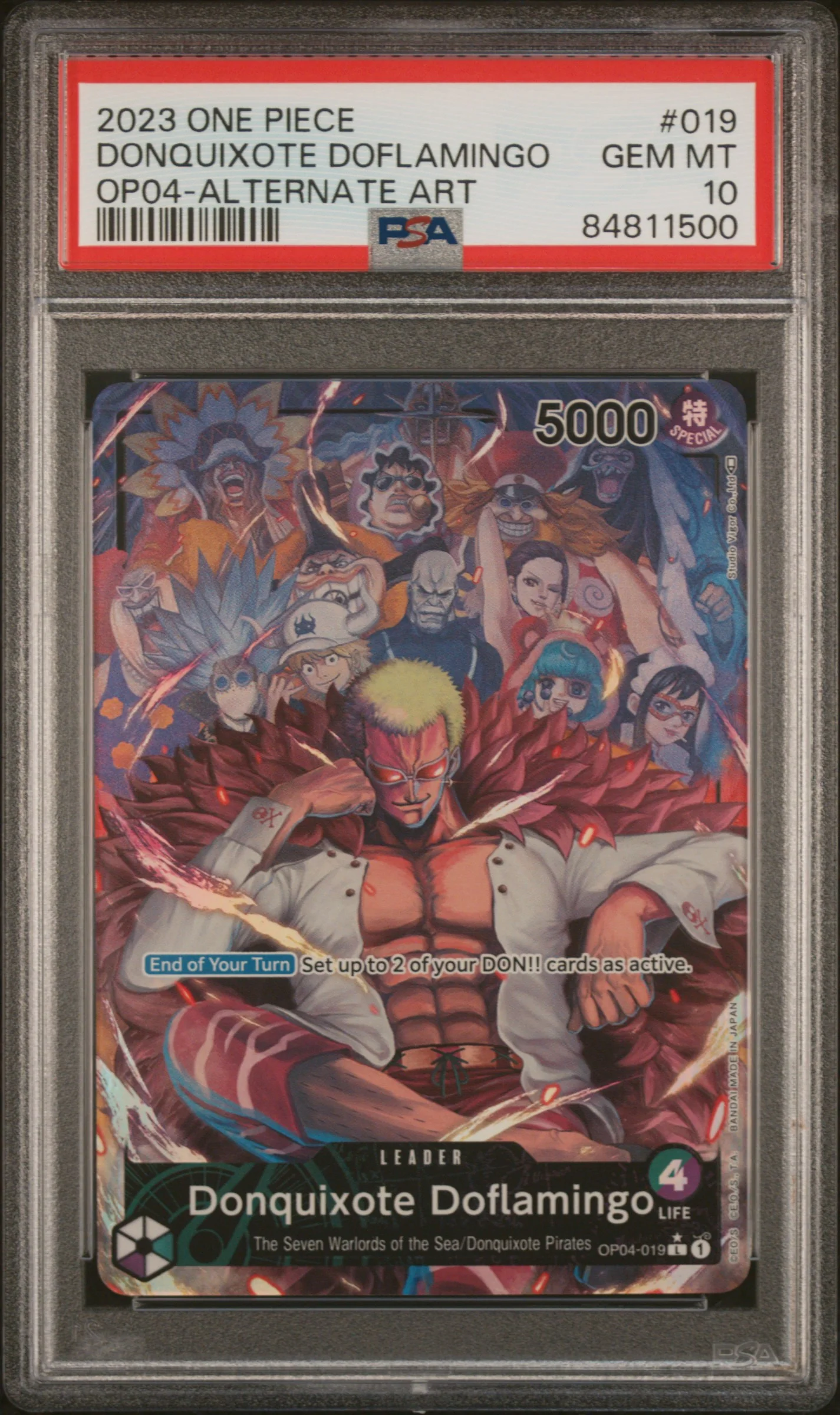 PSA 10 - Kingdom of Intrigue - Donquixote Doflamingo Alt Leader #19