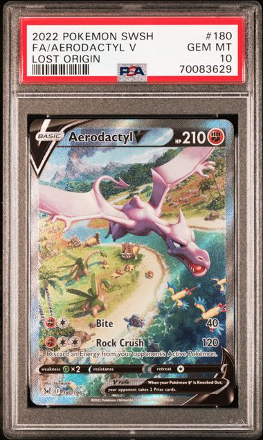 PSA 10 - Lost Origin - Aerodactyl V #180