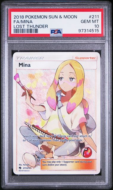 PSA 10 - Lost Thunder - FA Mina #211