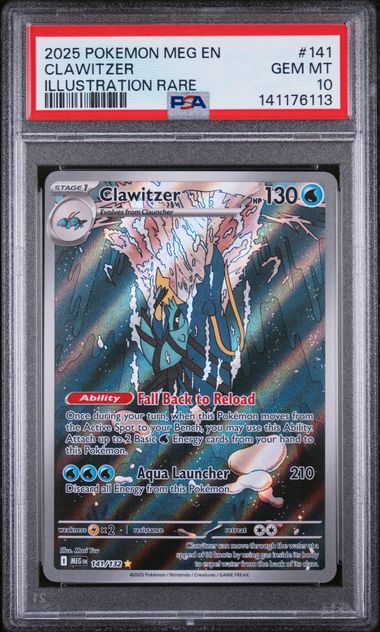 PSA 10 - Mega Evolution - Clawitzer #141