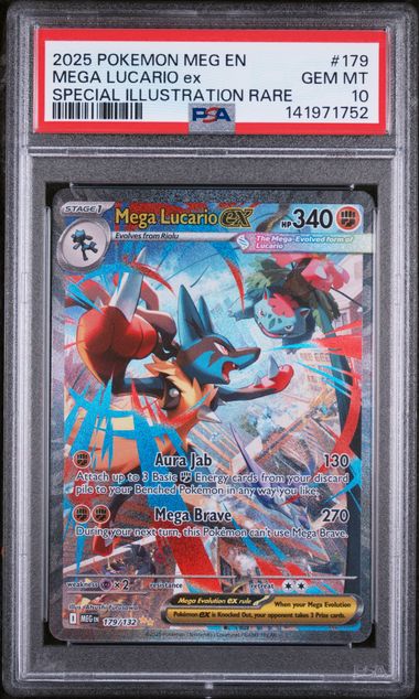 PSA 10 - Mega Evolutions - Mega Lucario EX #179