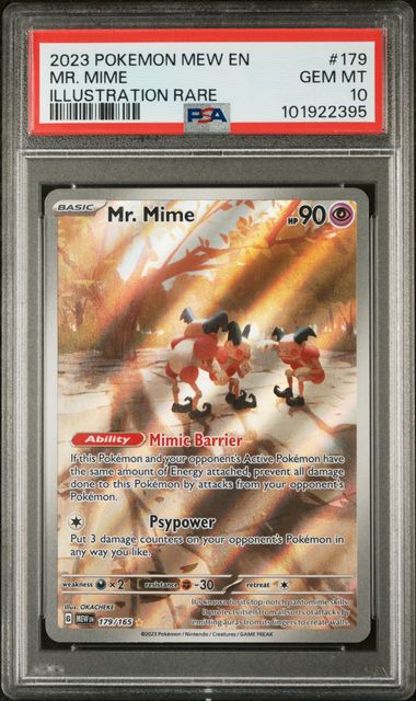 PSA 10 - Pokemon 151 - Mr. Mime #179