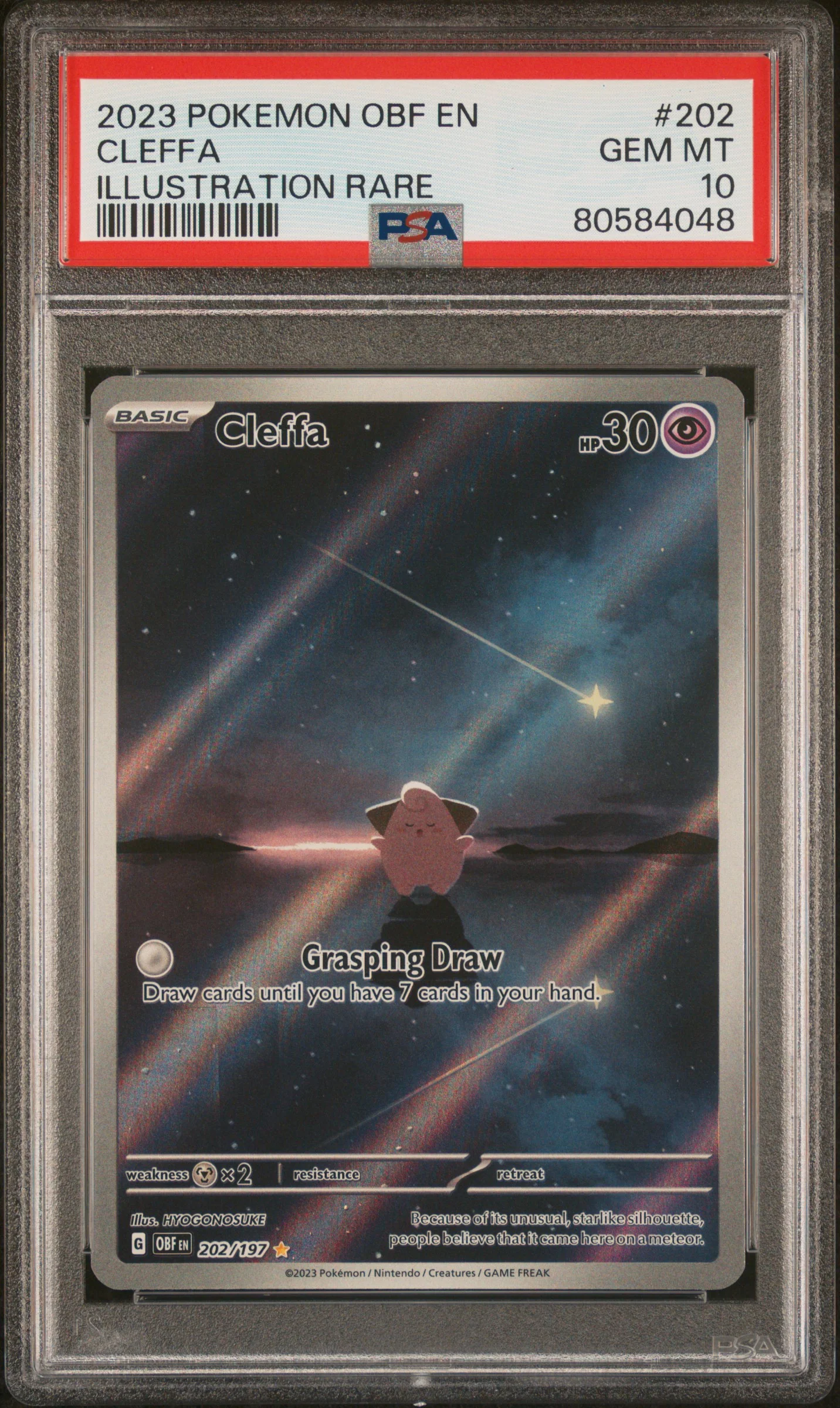 PSA 10 - Obsidian Flames - Cleffa #202
