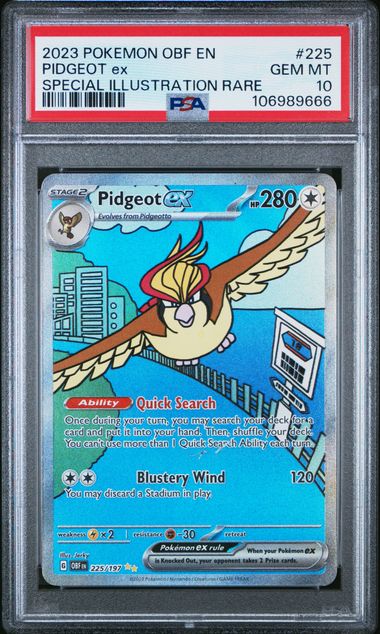 PSA 10 - Obsidian Flames  - Pidgeot ex #225