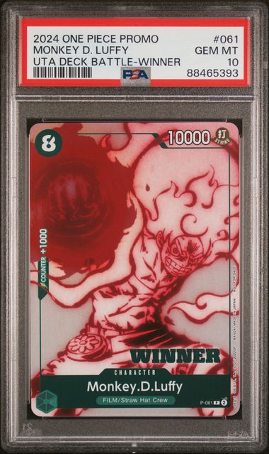 PSA 10 - One Piece Promo - Monkey D Luffy Uta Battle Deck Winner #P-061