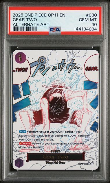 PSA 10 - OP-11 - Gear Two Manga Event #080
