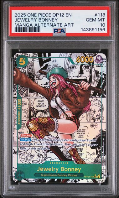 PSA 10 - OP-12 - Jewelry Bonney Manga Rare #118