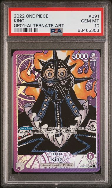 PSA 10 - OP01 - King Leader #091