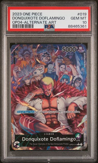 PSA 10 - OP04 - Donquixote Doflamingo Leader #019