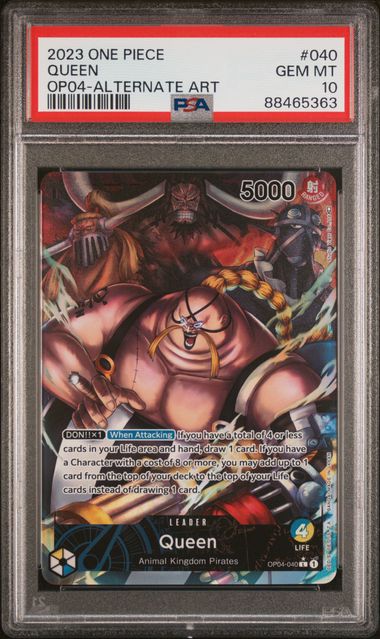 PSA 10 - OP04 - Queen Leader #040