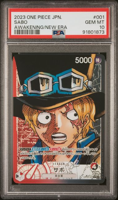 PSA 10 - Japanese OP05 - Sabo (Alternate Art) #001