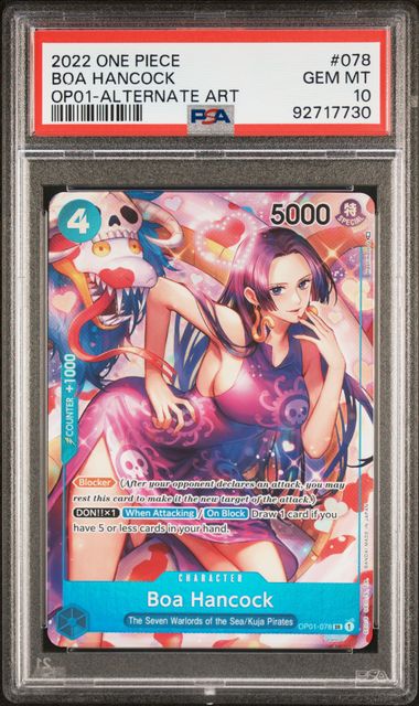 PSA 10 - Romance Dawn - Boa Hancock (Alternate Art) #078 (CRACK ON SLAB)