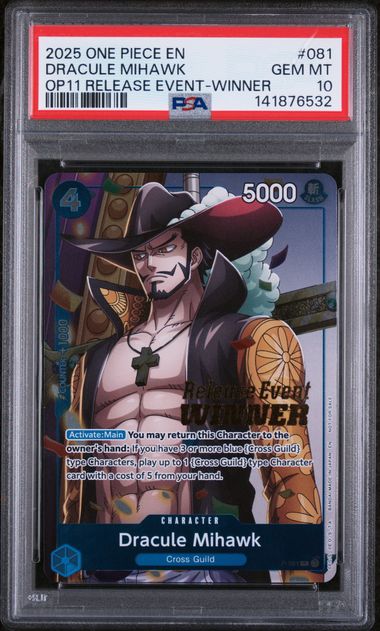 PSA 10 - OP11 Release Event Winner - Dracule Mihawk #081