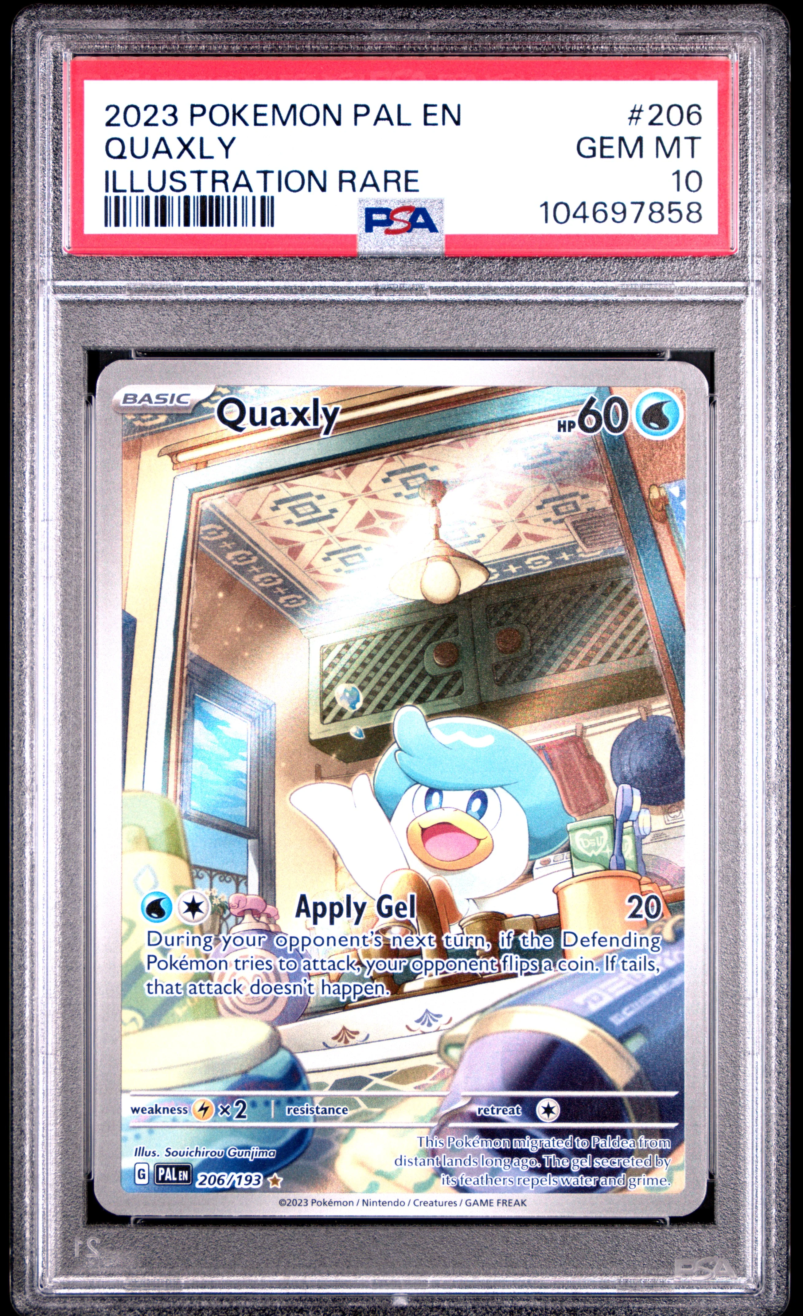 PSA 10 - Paldea Evolved  - Quaxly #206