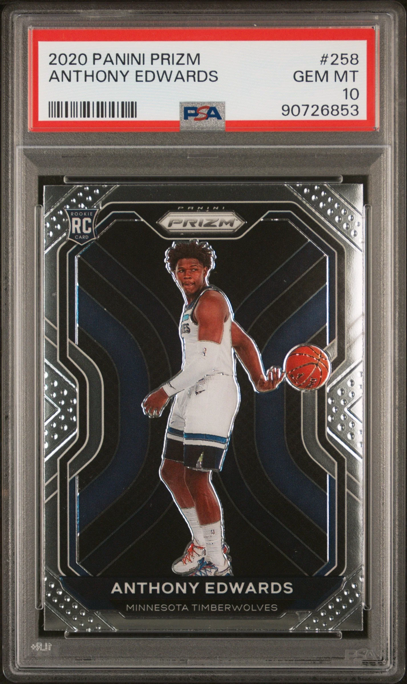PSA 10 - Panini Prizm - Anthony Edwards #258
