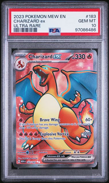 PSA 10 - Pokemon 151 - Charizard Ex #183