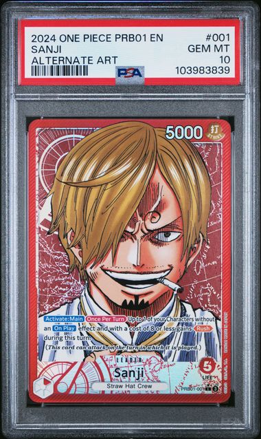 PSA 10 - PRB-01 - Sanji Alt Leader #001