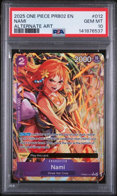 PSA 10 - PRB02 - Nami Alt Art #012