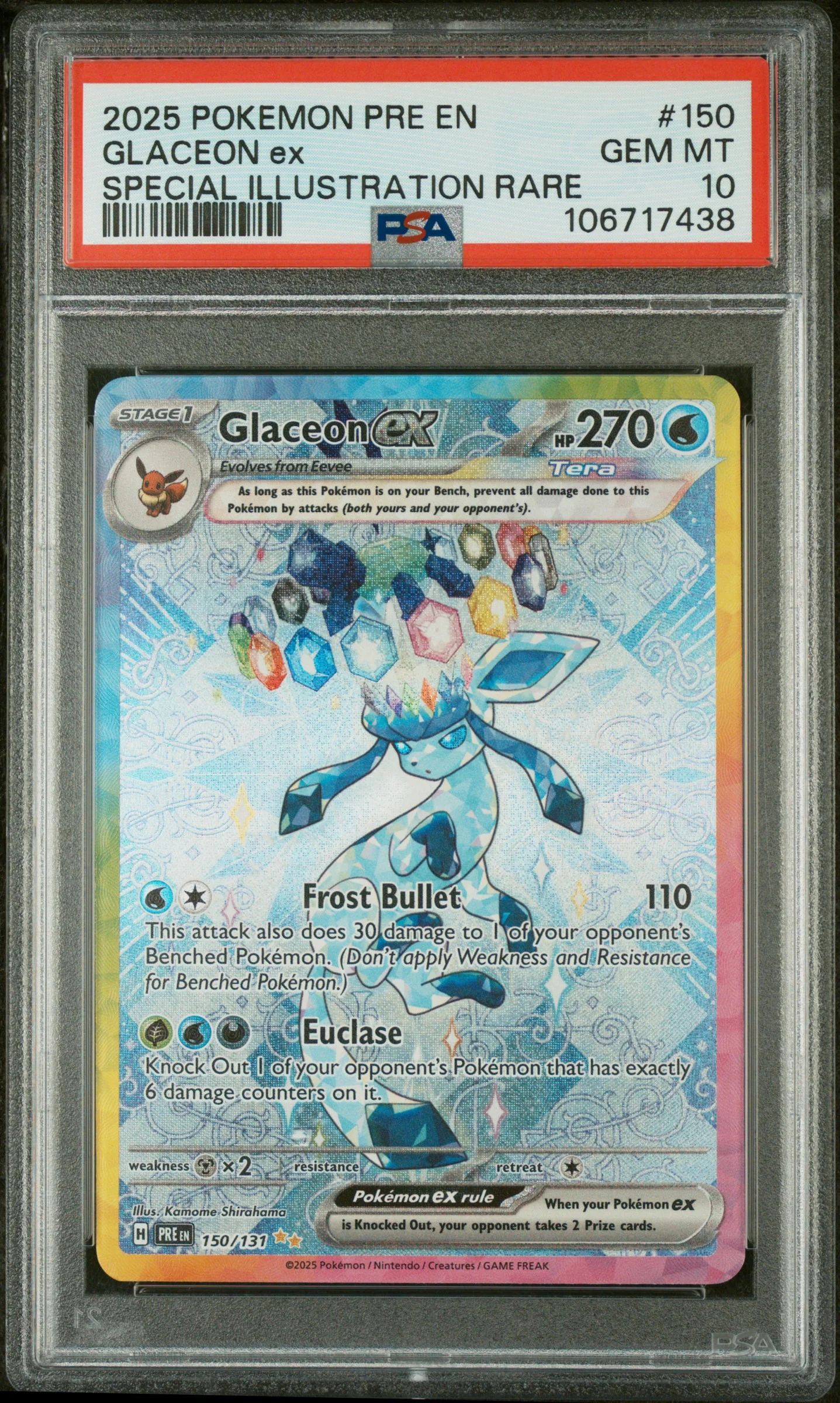 PSA 10 - Prismatic Evolutions - Glaceon EX #150