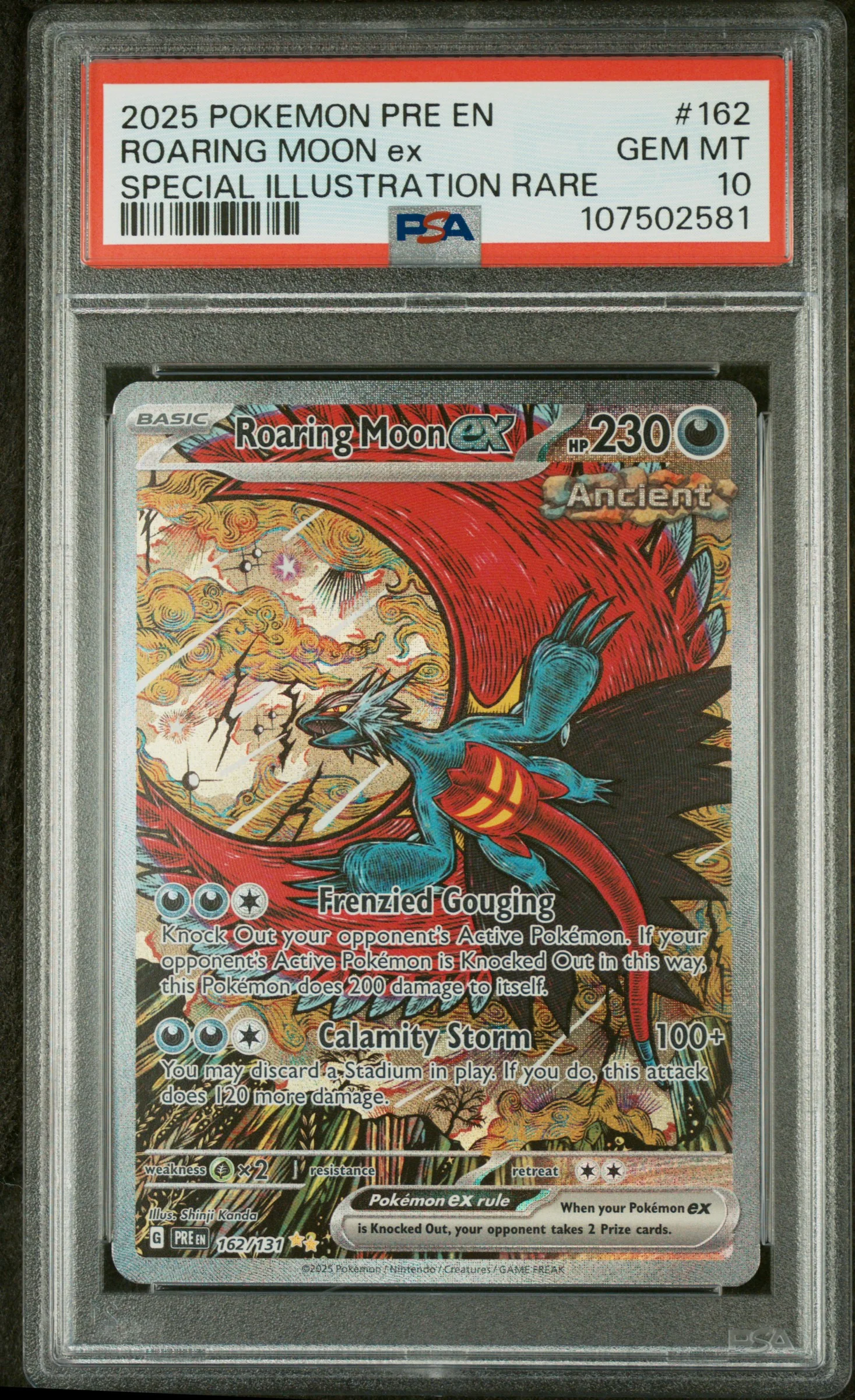 PSA 10 - Prismatic Evolutions - Roaring Moon EX #162
