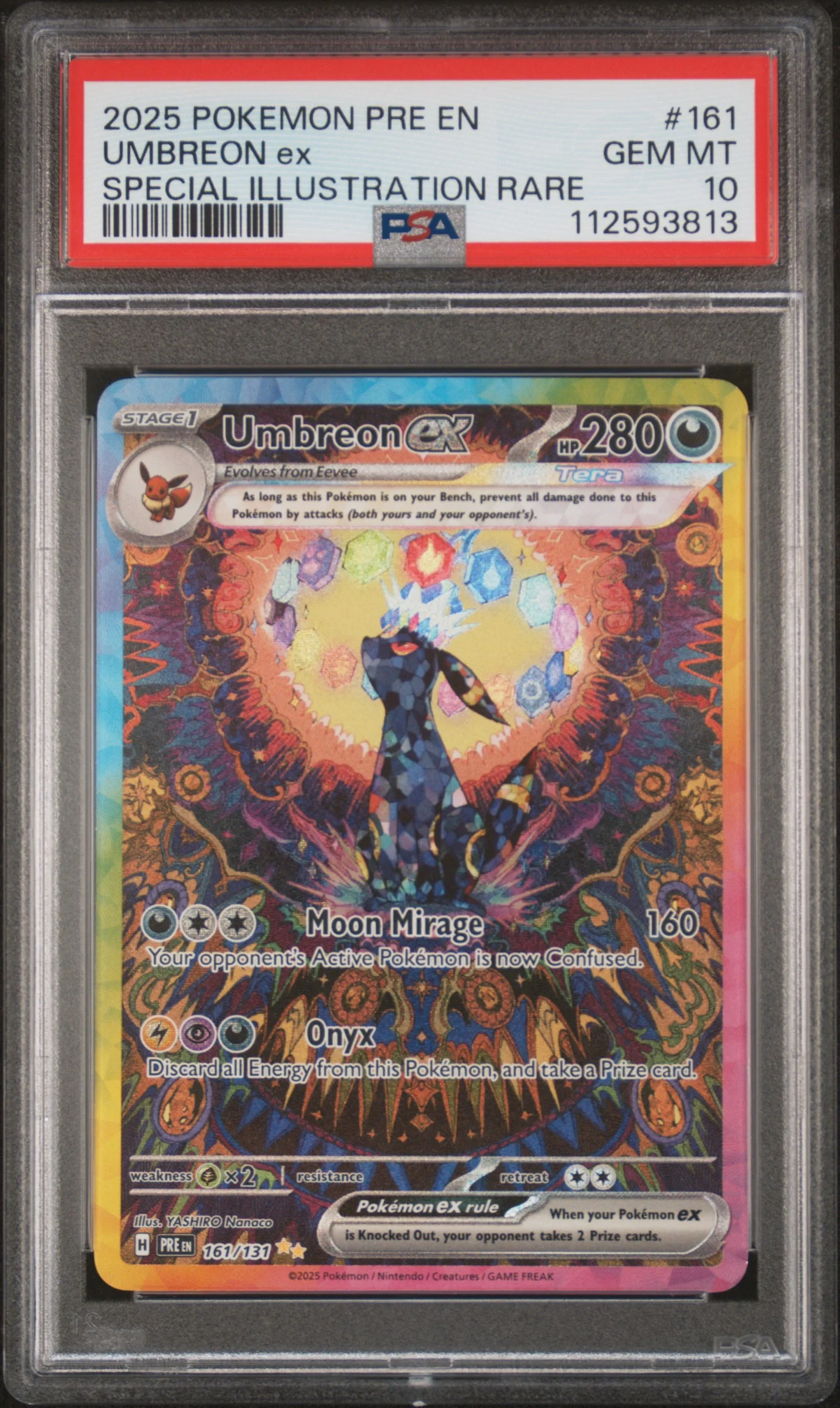 PSA 10 - Prismatic Evolutions - Umbreon EX #161