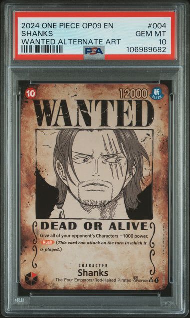 PSA 10 - Emperors in the New World - Shanks Wanted Poster #004