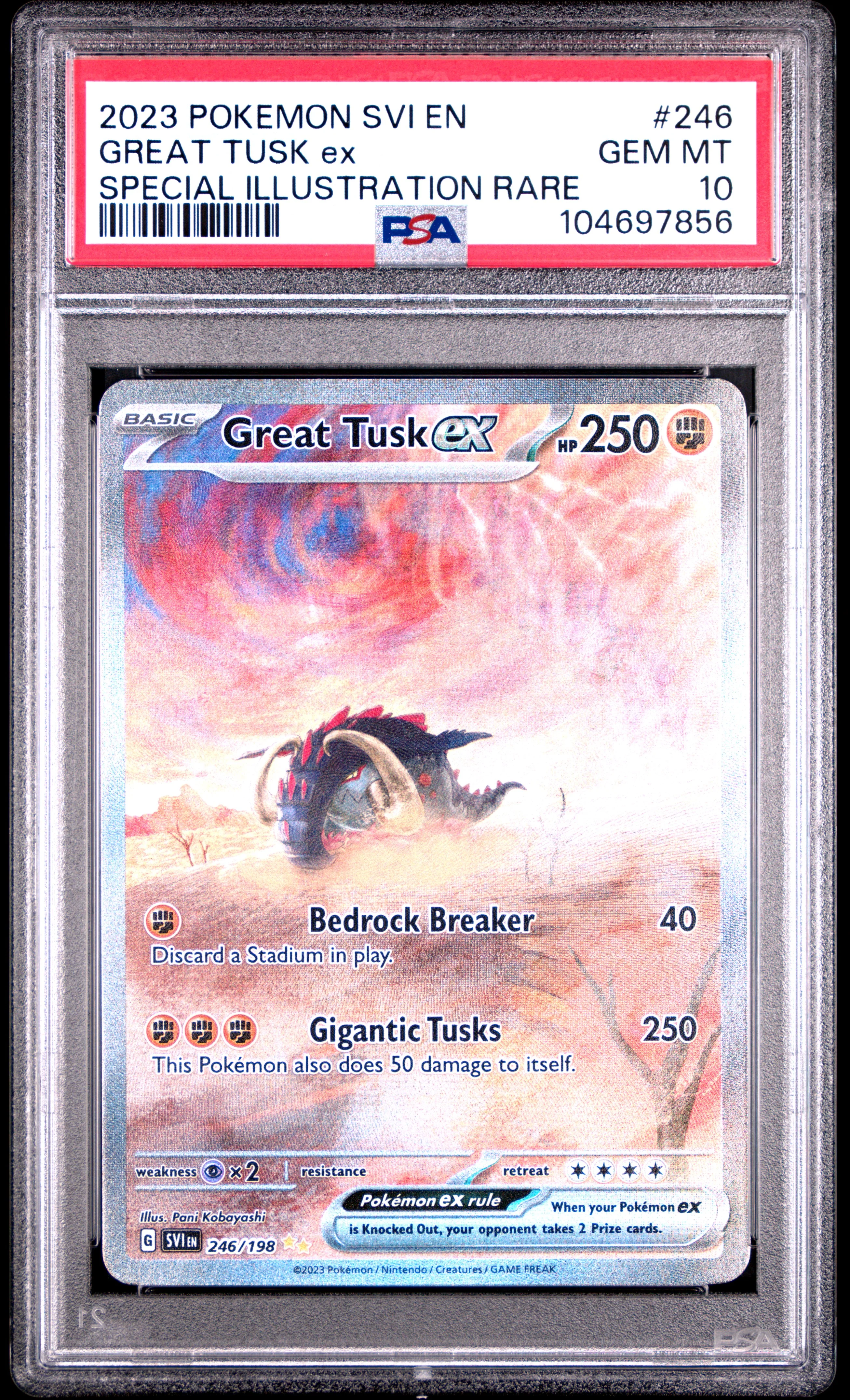 PSA 10 - Scarlet & Violet Base - Great Tusk EX #246