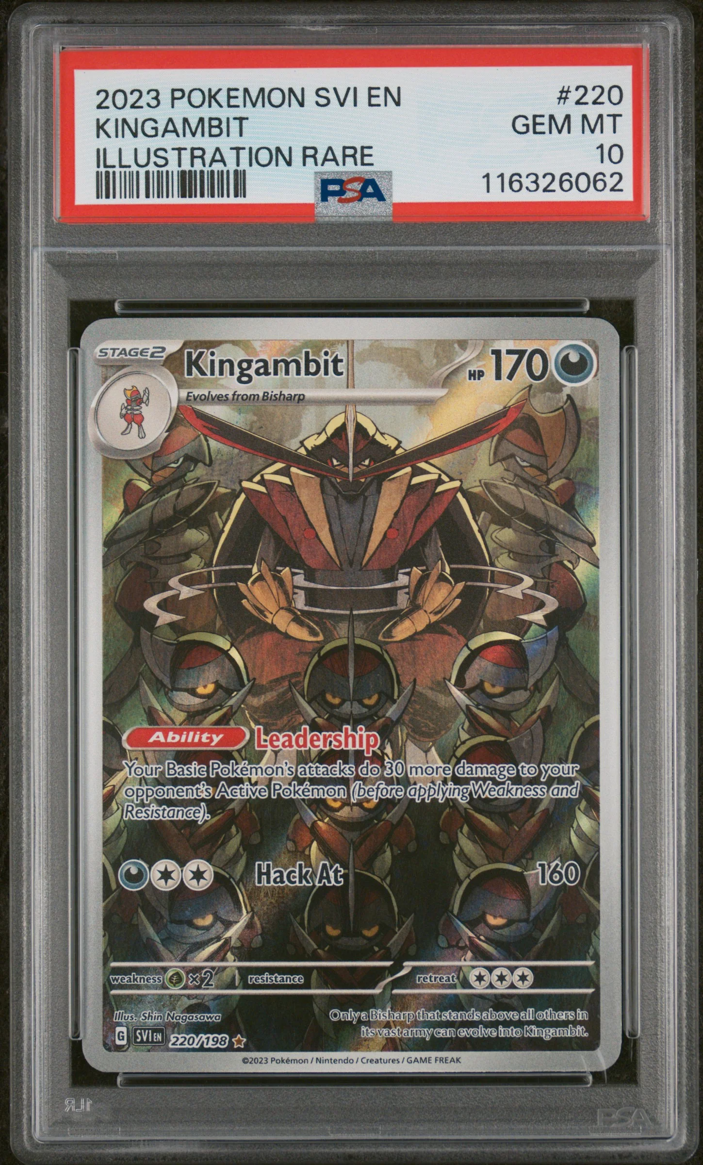 PSA 10 - Scarlet & Violet Base - Kingambit #220