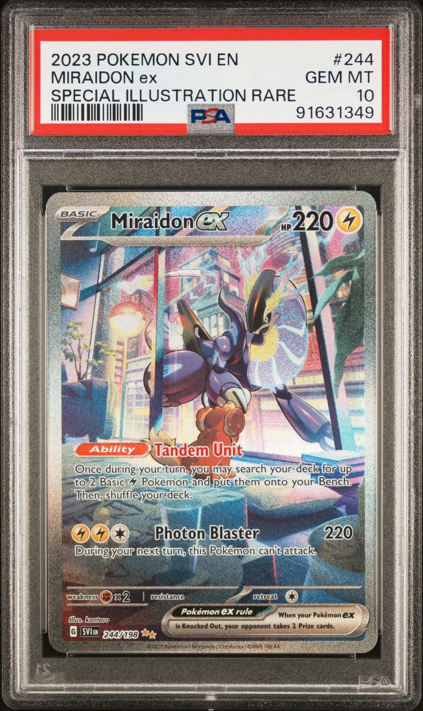 PSA 10 - Scarlet & Violet - Moraidon Ex #244