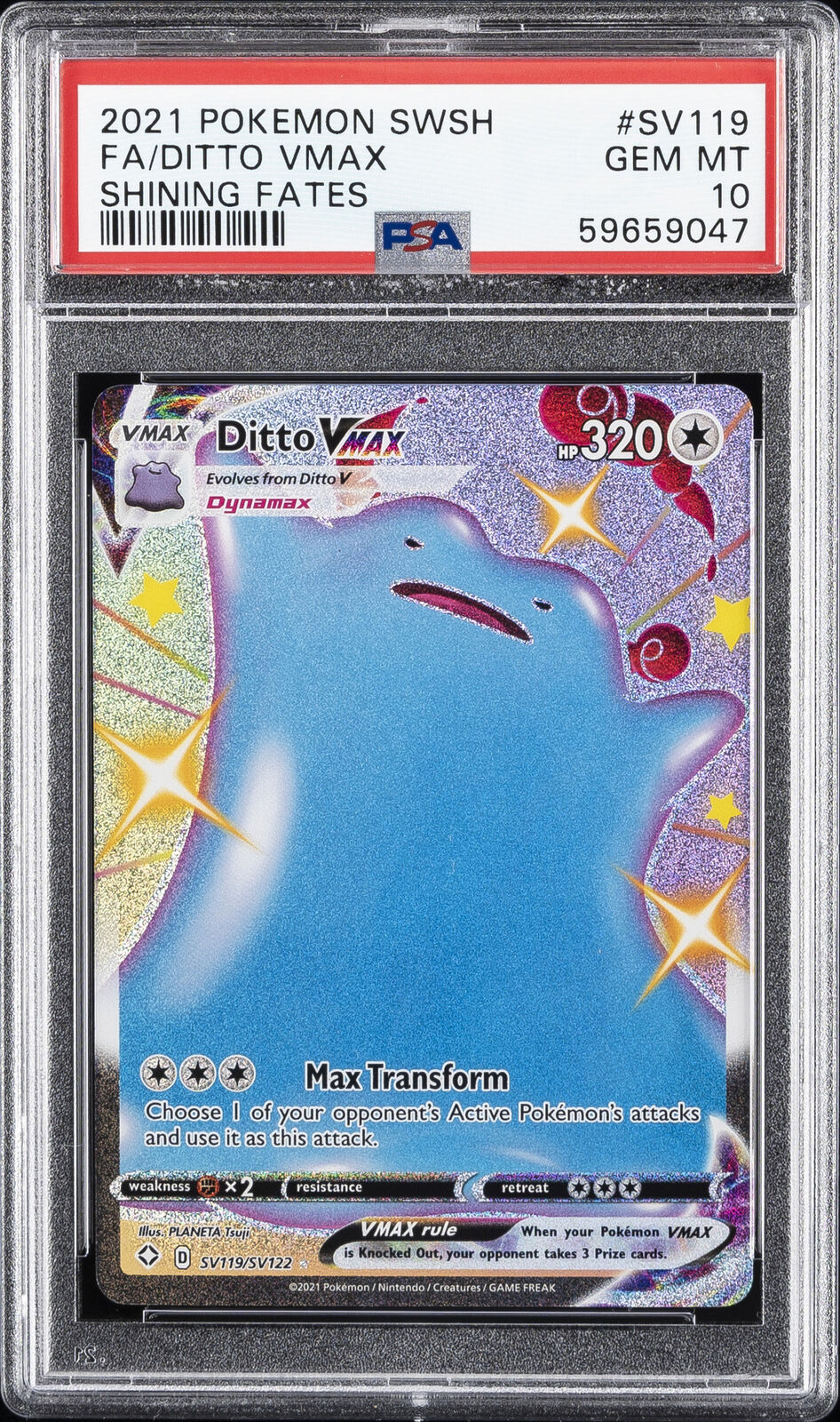 PSA 10 - Shining Fates - Ditto VMAX #SV119