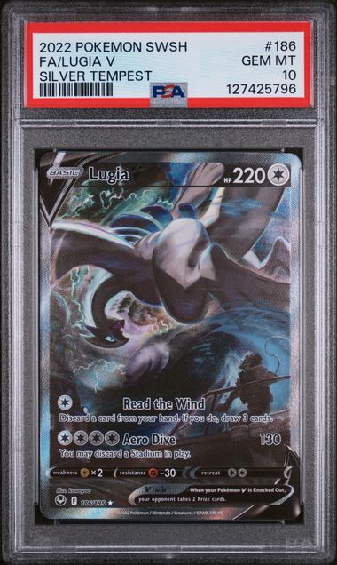 PSA 10 - Silver Tempest - Lugia V #186