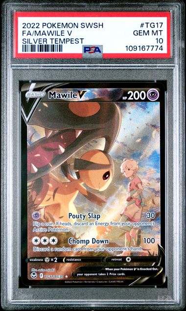 PSA 10 - Silver Tempest - Mawile V #TG17