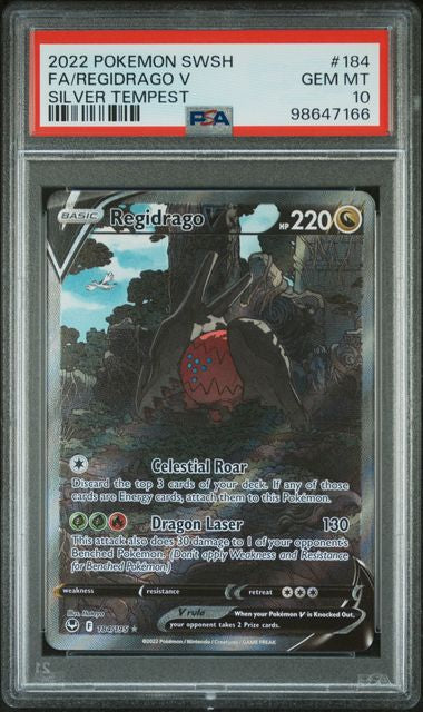 PSA 10 - Silver Tempest - Regidrago V #184