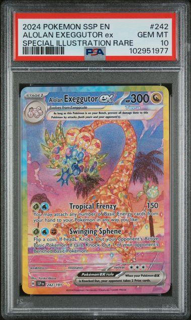 PSA 10 - Surging Sparks - Alolan Exeggutor #242
