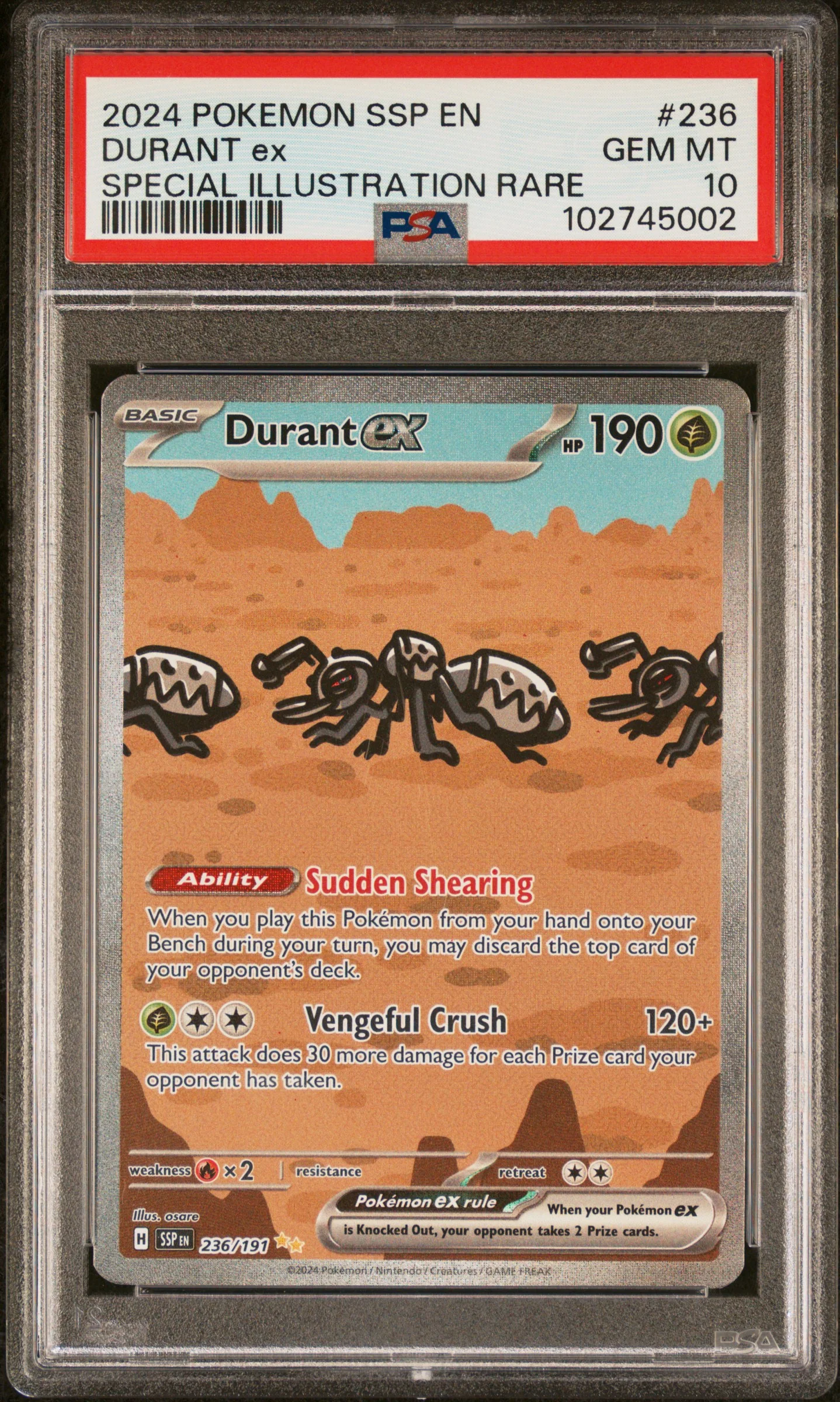 PSA 10 - Surging Sparks - Durant EX #236