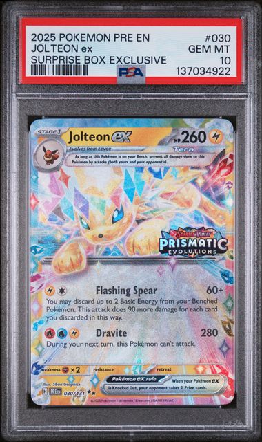 PSA 10  - Surprise Box Exclusive - Jolteon EX #030