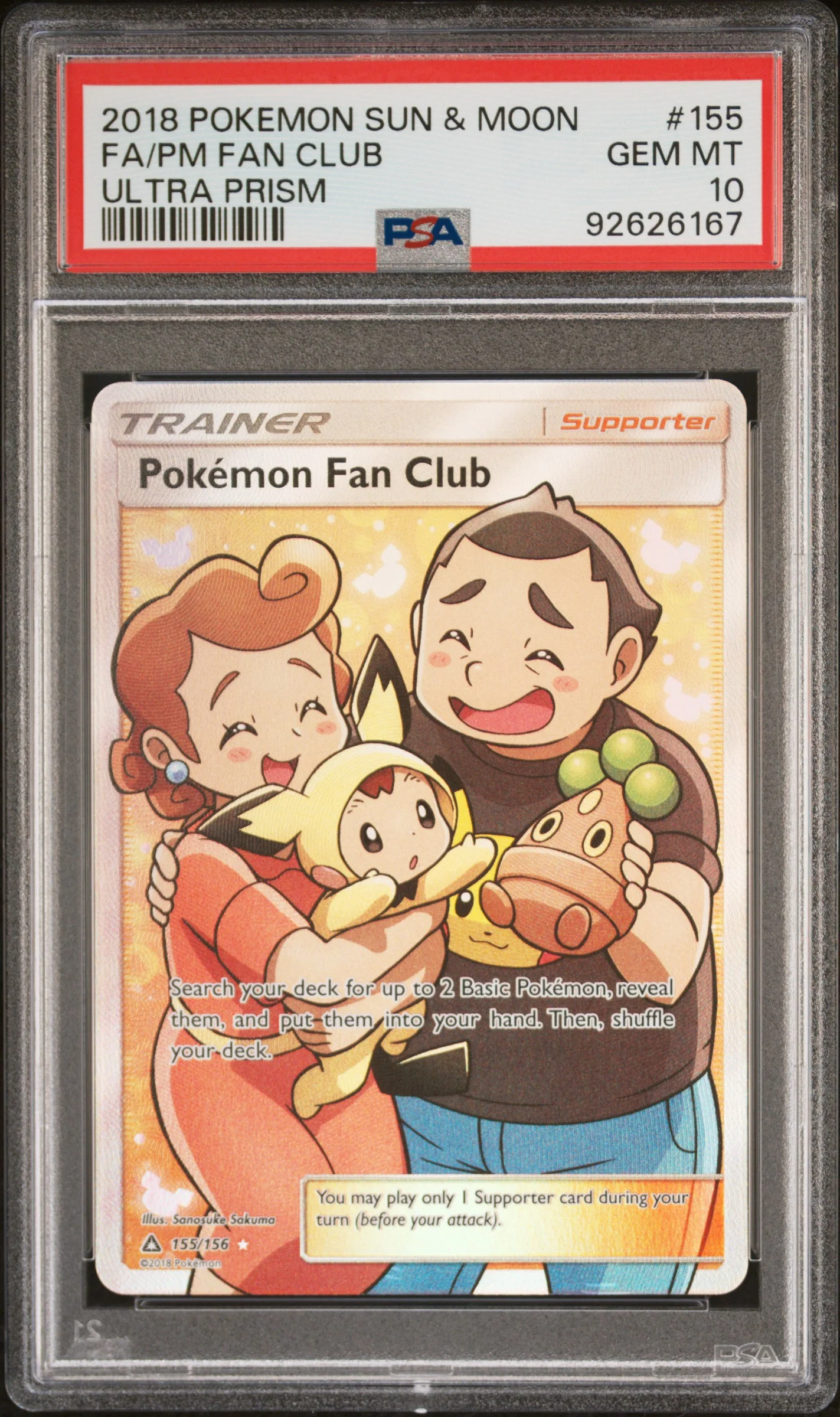 PSA 10 - Ultra Prism - Pokemon Fan Club #155