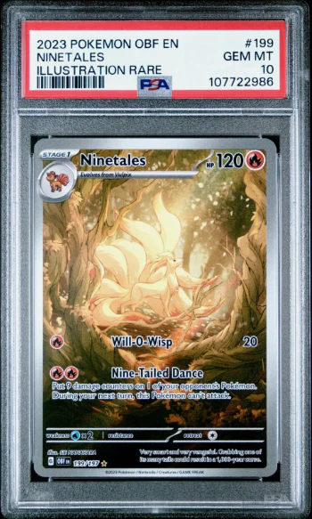 PSA 10 - Obsidian Flames - Ninetales #199