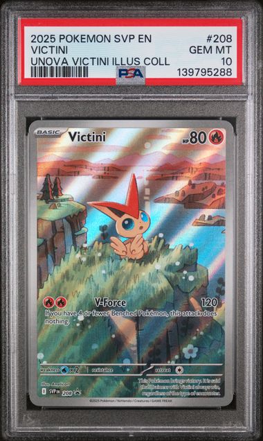 PSA 10 - Unova Illustration Box - Victini #208