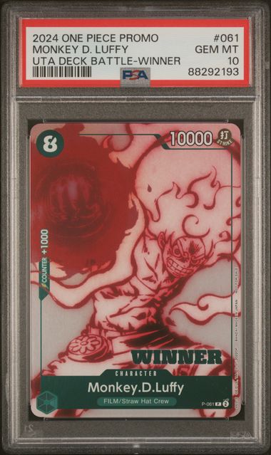 PSA 10 - Uta Deck Battle-Winner - Monkey.D.Luffy #061