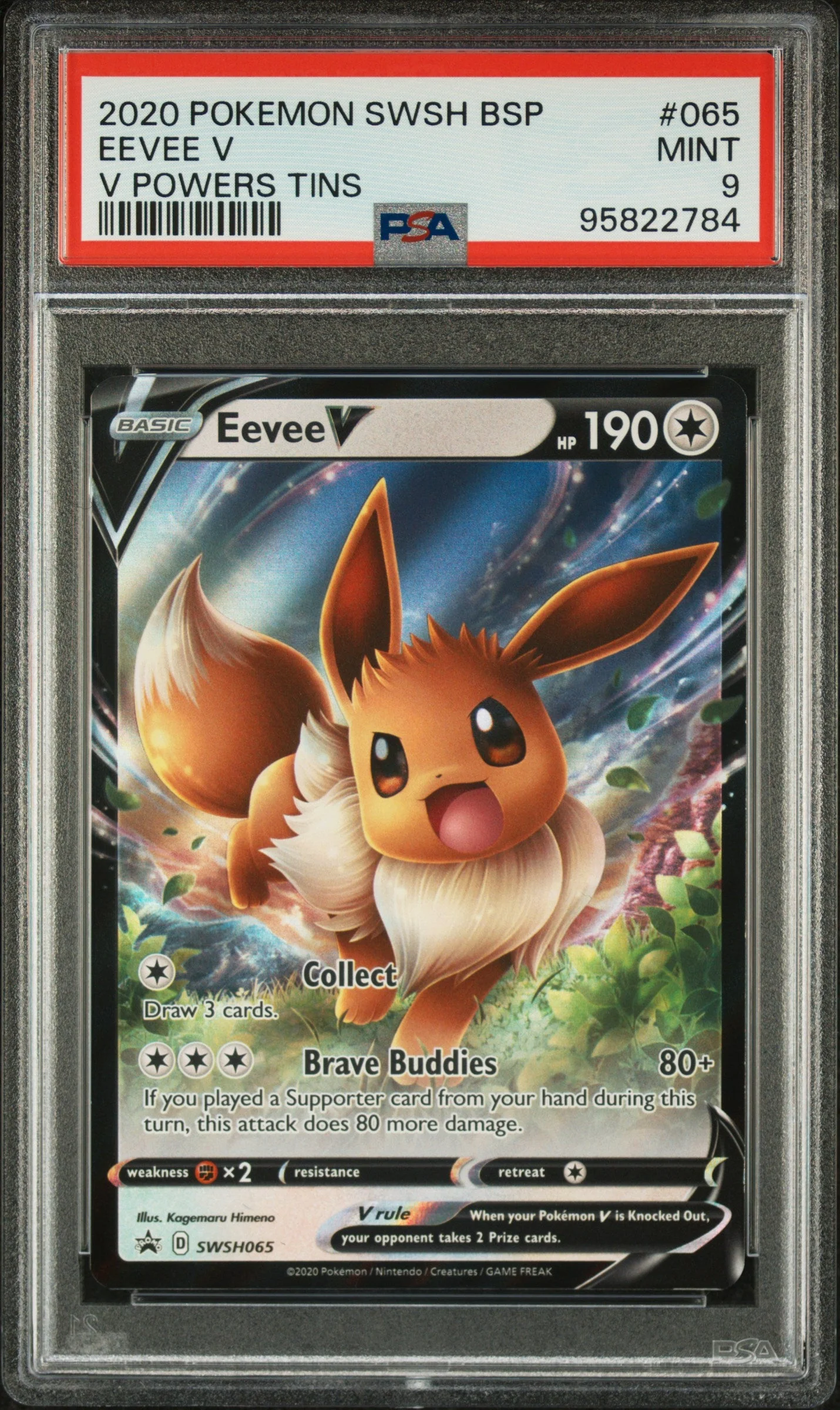 PSA 10 - V Powers Tins Promo - Eevee V #065