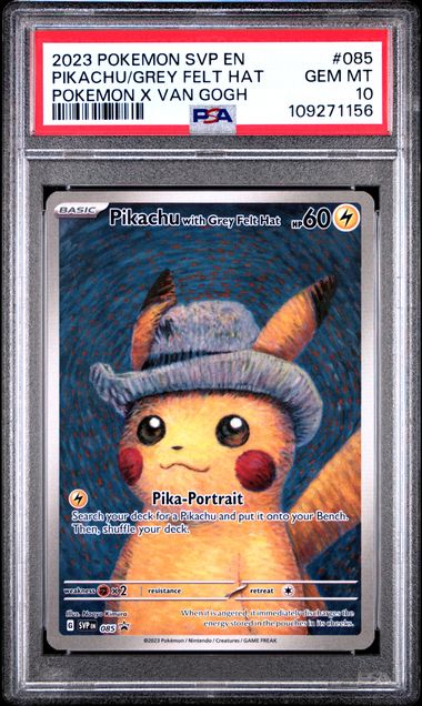 PSA 10 - Van Gogh - Pikachu With Grey Felt Hat #085
