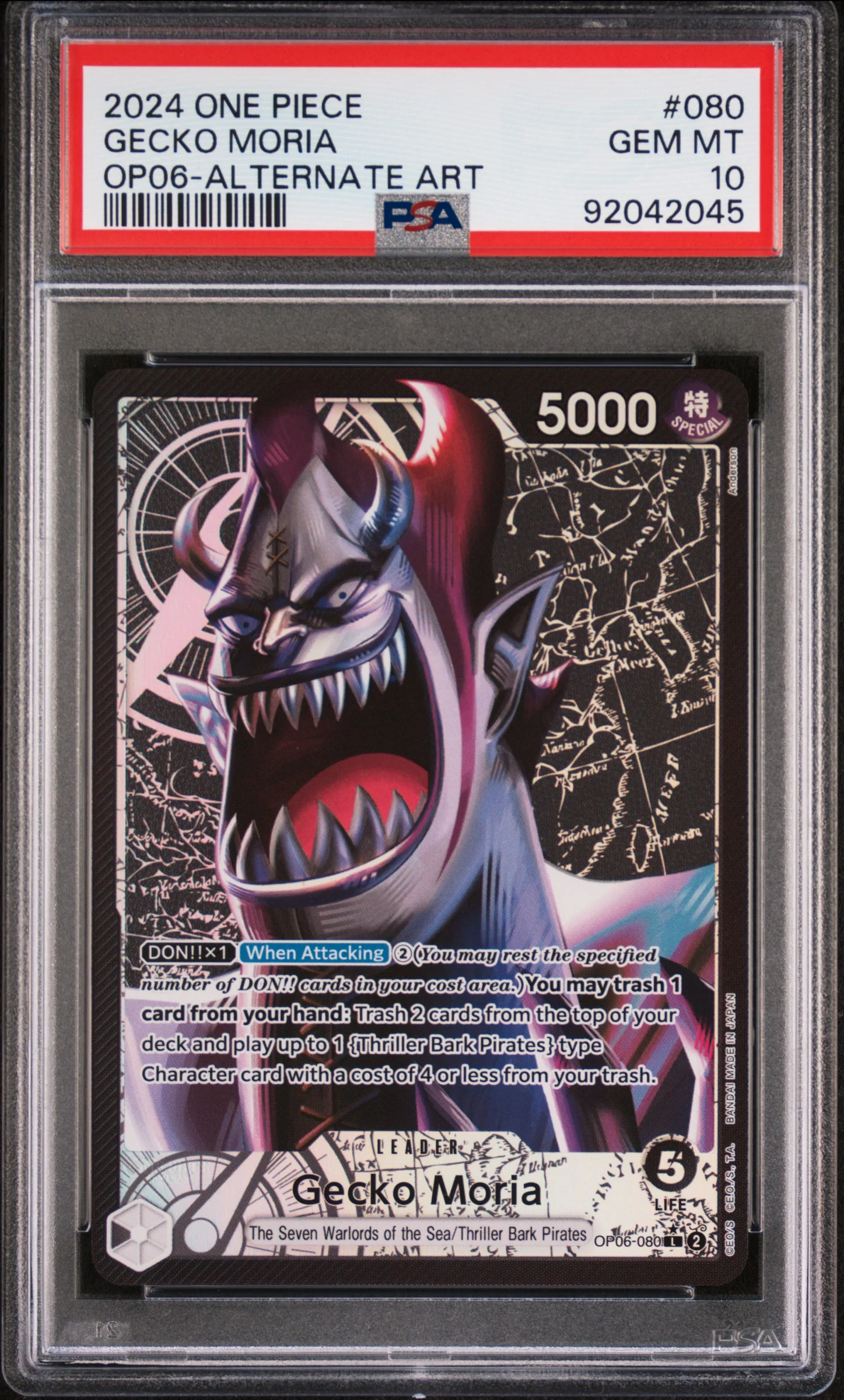 PSA 10 - Wings of Captain - Gecko Moria Alt Leader #80