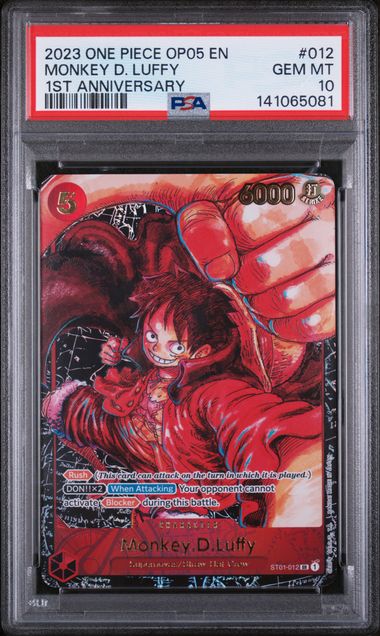 PSA 10 - OP05 - Monkey.D.Luffy Anniversary #012