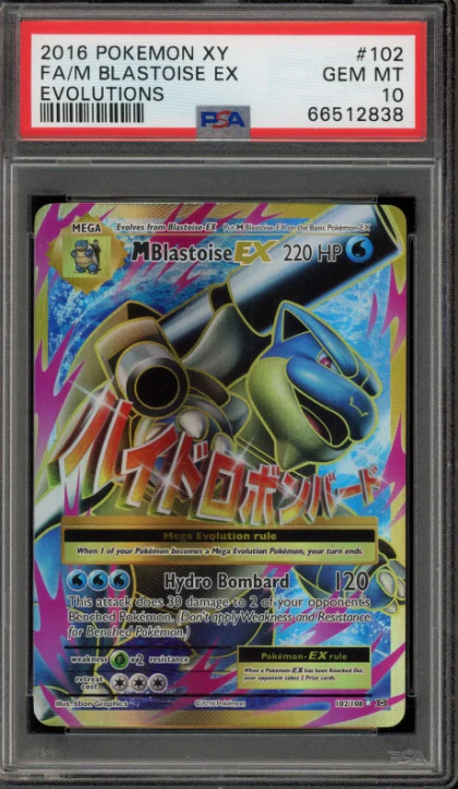 PSA 10 - XY Evolutions - M Blastoise EX #102