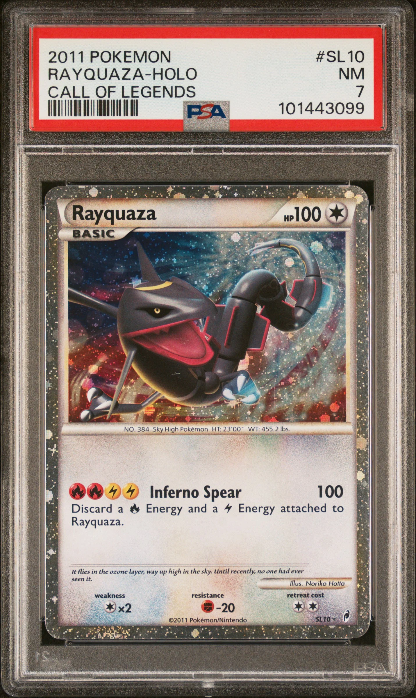 PSA 7 - Call of Legends - Rayquaza Holo #SL10