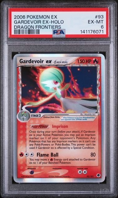 PSA 6 - Dragon Frontiers  - Gardevoir Ex Holo #93