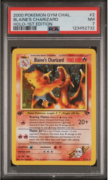 PSA 7 - Gym Challenge 1st Edition - Blaine's Charizard #2