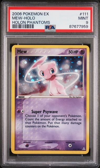 PSA 9 - Holon Phantoms - Mew - Holo #111